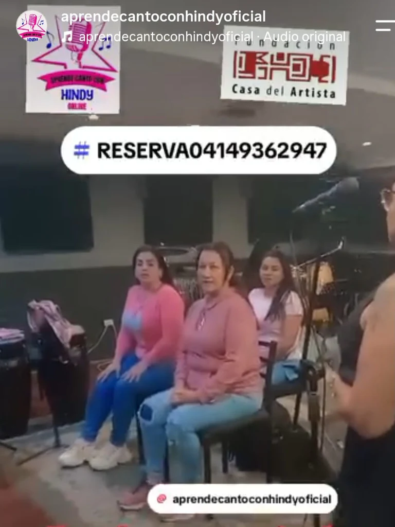 Actividad artística de Aprende Canto con Hindy en Caracas